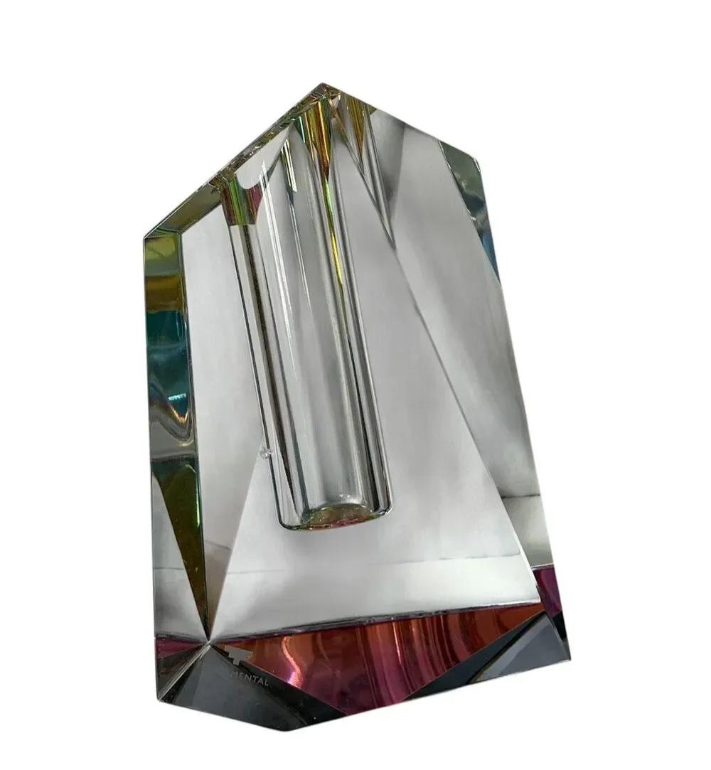 Fundamental Berlin Regenbogen Hand-Cut Lead Crystal Rainbow Prism Art Glass VASE